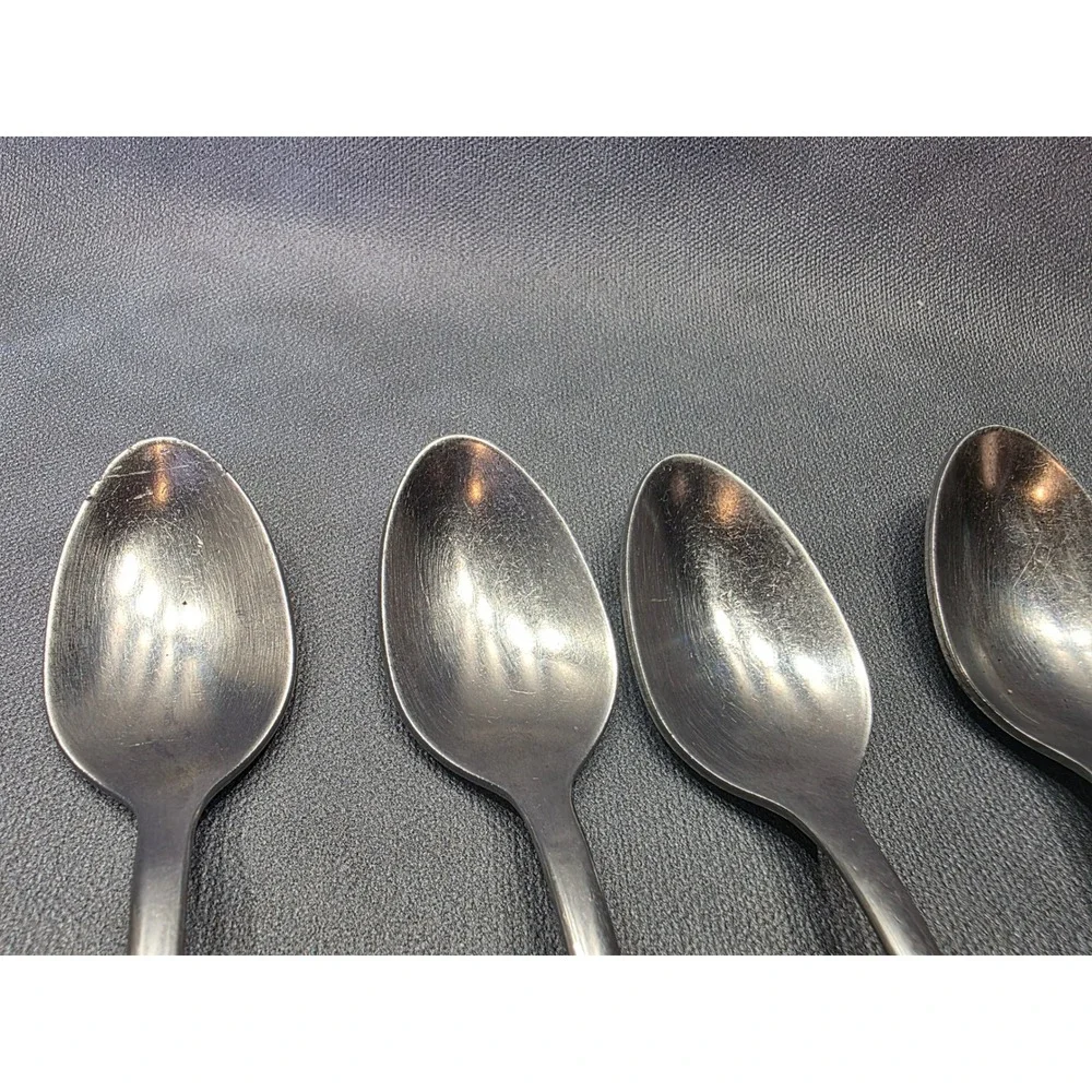 WM A Rogers Oneida Stainless Flatware Set 9 Teaspoons 1 Dinner Fork Vintage